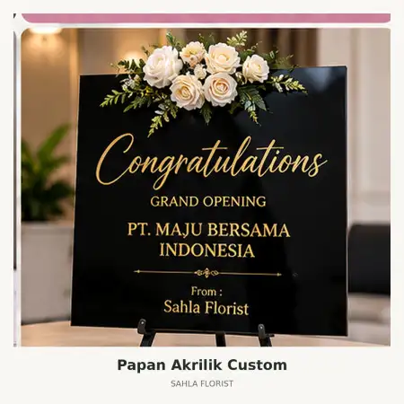 Papan Bunga Akrilik Enrekang